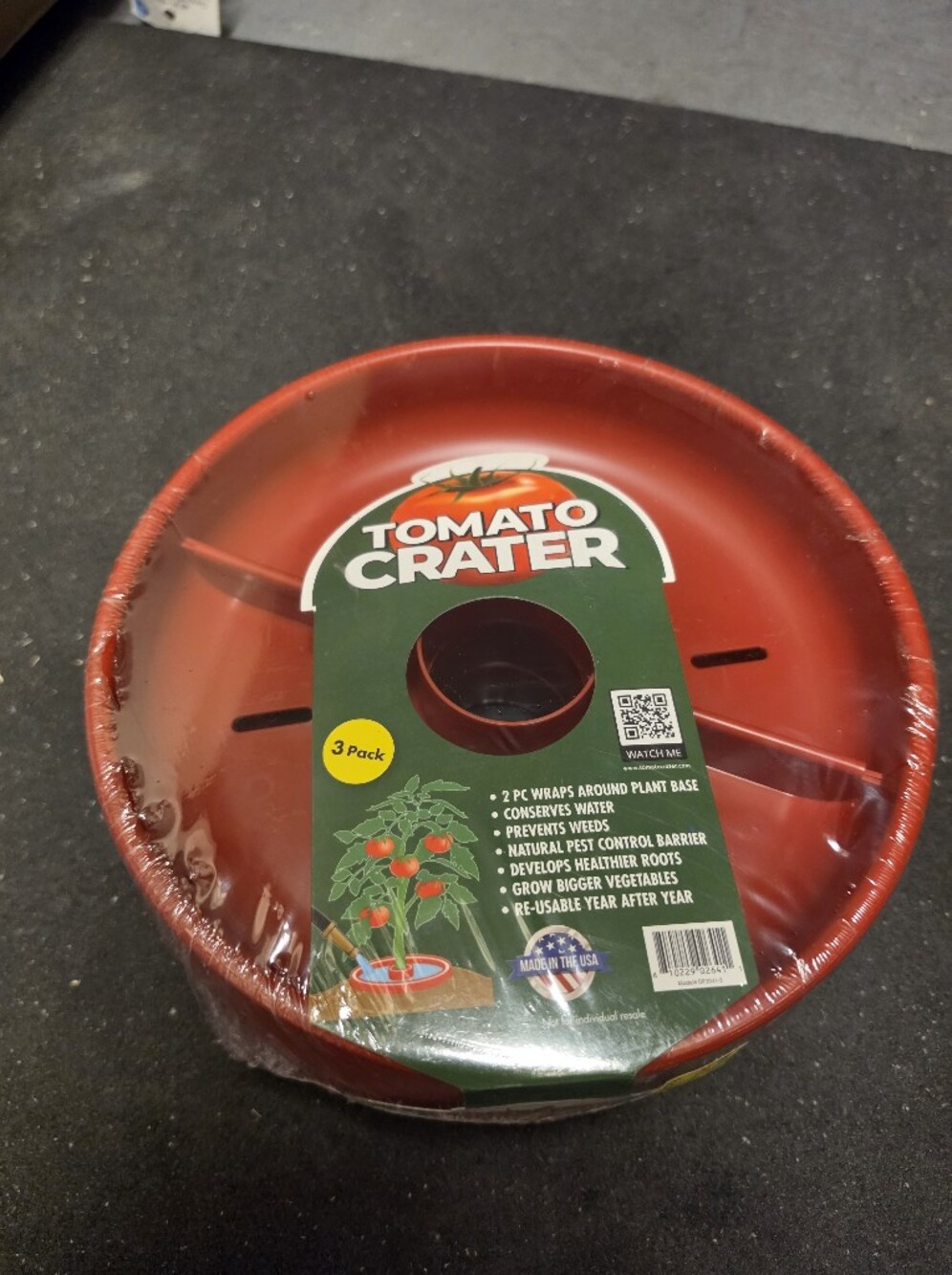 Tomato Crater Red Plant Collar - 3 Pack